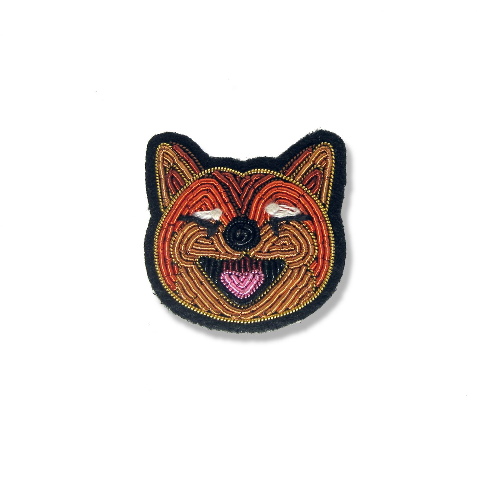 Shiba Hand-Embroidered Pin * Shiba Hand-Embroidered Pin *