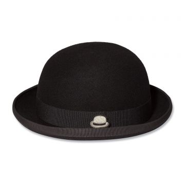 Top Hat Button on Bowler Hat