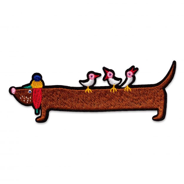 Dachshund and Sparrows