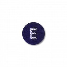 Lettre E bleue