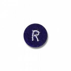 Lettre R bleue