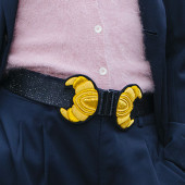 Hand-embroidered belt
